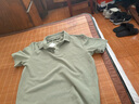 名创优品（MINISO）2025夏季新款重磅华夫格翻领polo衫简约纯色短袖t恤男 棕榈绿 XL 实拍图