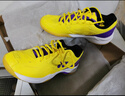 YONEX尤尼克斯羽毛球鞋yy男女同款训练透气缓震SHB101CR 黄紫 43 实拍图