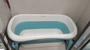 世纪宝贝（babyhood）泡澡桶 家用成人浴桶可折叠洗澡桶 儿童浴缸二胎游泳桶 322蓝 实拍图