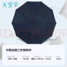 天堂 加大雨伞三折 晴雨两用商务伞经典格纹10骨大雨伞男女 暗紫红 实拍图
