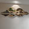 YIJLJ背有靠山客厅装饰画山水LED灯画新中式沙发背景墙挂画迎客松壁画 背有靠山 120*40 无灯款（不带LED灯） 晶瓷水晶面+精雕工艺 实拍图