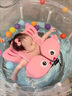 贝恩拉婴儿游泳圈 0-5岁 儿童游泳圈 婴儿泳圈腋下防侧翻宝宝洗澡玩具 小金鱼公主粉【3个月-5岁】 实拍图