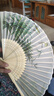 六品堂扇子古风折扇中国风女男汉服旗袍古典舞蹈跳舞儿童夏季随身便携绢布折叠小扇子 竹枝 实拍图