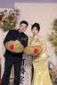 罗蒙（ROMON）新中式西装男士订婚衣服套装国风立领中山装金竹刺绣男孩成人礼服 黑色西服+白色短T+西裤1 XL 实拍图