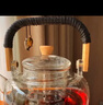 忆壶茶（YIHUTEA）泡茶壶玻璃煮茶壶家用电陶炉煮茶器养生壶 茶具套装玻璃烧水茶壶 【蒸煮双内胆】提梁壶1L 实拍图