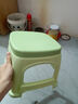 鑫吉星塑料凳子家用客厅加厚成人简约防滑餐厅塑胶经济型小凳餐桌凳 小号北欧绿无盖-高23cm 实拍图