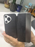 正件适用华为Pura70手机壳保护套 pura70皮套真素皮翻盖式智能视窗皮套易装全包防摔外壳男女士 黑 实拍图