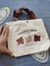 小熊帆布包女学生便携上班帆布兜手提包手拎便当帆布袋 微笑小熊（带按扣） 实拍图