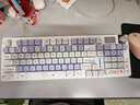 狼蛛（AULA）S98机械键盘有线/蓝牙/无线三模连接Gasket结构插拔2U0游戏办公键盘98配列 【无线版】S98云朵汪汪-混光 茶轴 实拍图
