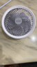 爱登（edon） 风扇e808悬浮挂壁空气循环扇无线桌面小风扇家用usb充电便携卫生间厕所厨房电风扇免打孔壁挂风扇 简约白【高配充电款】悬浮摇头+小夜灯 实拍图