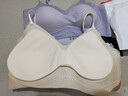 氧心（YANGXIN）两件装内衣女夏季无痕聚拢文胸无钢圈背心吊带运动女士胸罩美背 香槟+浅紫【吊带款】 XL 实拍图