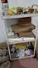 京东物流 落地小推车置物架家用玩具零食办公桌卫生间厨房储物架 白色三层 实拍图