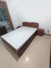 巴比肯实木床1.5m新中式家用双人床主卧轻奢胡桃木色实木床极简风家具 单床+10CM椰棕床垫+床头柜*2 1.5米*2米框架结构【限量促销】 实拍图