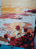 落日玫瑰数字油画diy花卉填色涂鸦手工手绘diy油彩画卧室装饰画 A041落日玫瑰 30*40实木内框+丙烯颜料+画笔 实拍图