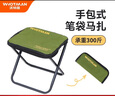 沃特曼折叠马扎 户外折叠椅便携式小凳子钓鱼凳高铁旅行火车神器 清爽绿 实拍图