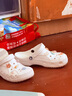 卡骆驰crocs洞洞鞋贝雅男鞋女鞋轻便耐磨一脚蹬拖鞋休闲鞋|10126 白-100 40 (250mm) 实拍图