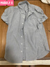 凡客诚品vancl休闲短袖衬衫男 牛津纺 领尖扣 短袖 男款 白蓝格 S 实拍图