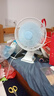 水月明插电款小型夹式电风扇强力大学生宿舍床头壁挂式办公台式小风扇台扇静低音家用桌面夹扇办公室 蓝色钢网+3米定时线(总长4.3米） 可立可挂可夹多功能摇头风扇 实拍图