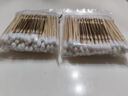 双头100支装棉签木棒化妆棉棒棉花掏耳朵棉球脱卸妆棉棒圆头 棉签:400支装 包 实拍图