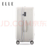 ELLE26英寸白色运动行李箱女士拉杆箱大容量拉链密码锁旅行箱 实拍图