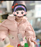 巴拉巴拉童装儿童羽绒服宝宝男女童2025冬装新款婴儿外套保暖上衣泡芙羽绒 粉色小苹果60356-白鸭绒 110 （充绒量93g 适合3-5岁） 实拍图