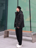 雪中飞（SNOWFLYING）冬季新款黑曜石羽绒服时尚潮流连帽户外工装男女同款羽绒外套情侣 黑色 【送运费险】 2XL 适合150-170斤【充绒量251g】 实拍图