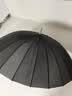 24骨长柄雨伞大号男士自动加固暴雨加大黑色直杆伞男晴雨直柄超大 经典黑【自动24骨-子弹头-直柄】 实拍图