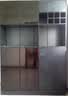 敏耀轻奢酒柜餐边柜一体家用客厅靠墙现代简约高档玻璃门展示柜小户型 80酒柜+80餐边柜（胡桃黑） 实拍图