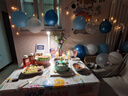 多美忆气球生日场景布置派对装饰大气球儿童男女孩背景墙布置缤纷蓝12个 实拍图