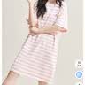 红豆棉氨高弹睡裙女【专柜款】条纹色纺家居服 蓝色 S(160) 实拍图