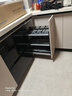 浅居调味拉篮厨房橱柜抽屉式调料拉篮窄柜极窄小尺寸抽拉式置物架收纳 43深【耀夜黑水晶】3层300柜底轨 实拍图