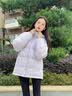李宁防泼水鸭绒短羽绒服女子秋冬棉感舒适保暖连帽运动外套AYMV776 实拍图