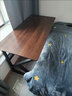 瑶颖电脑桌电竞桌办公桌书桌台式家用钢木桌学习桌写字桌卧室长条桌子 140*60CM【18MM实木芯】古典胡桃 实拍图