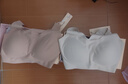 ubras【2件装】无尺码免拆V领内衣女背心美背粉底液色文胸罩无痕隐形 裸感肤+燕麦奶 白T搭子 实拍图