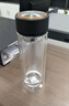 富光 男女士双层玻璃杯 水杯 支持团购定制 304杯子泡茶杯400ML黑 实拍图