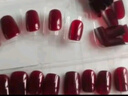 美肤语美甲贴片穿戴甲(酒红猫眼)短款假指甲果冻胶可拆带工具MF8251 实拍图