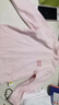 嘟嘟家【百搭条纹】宝宝打底衫冬装男童保暖洋气长袖T恤女童高领上衣潮 粉白色 90 实拍图