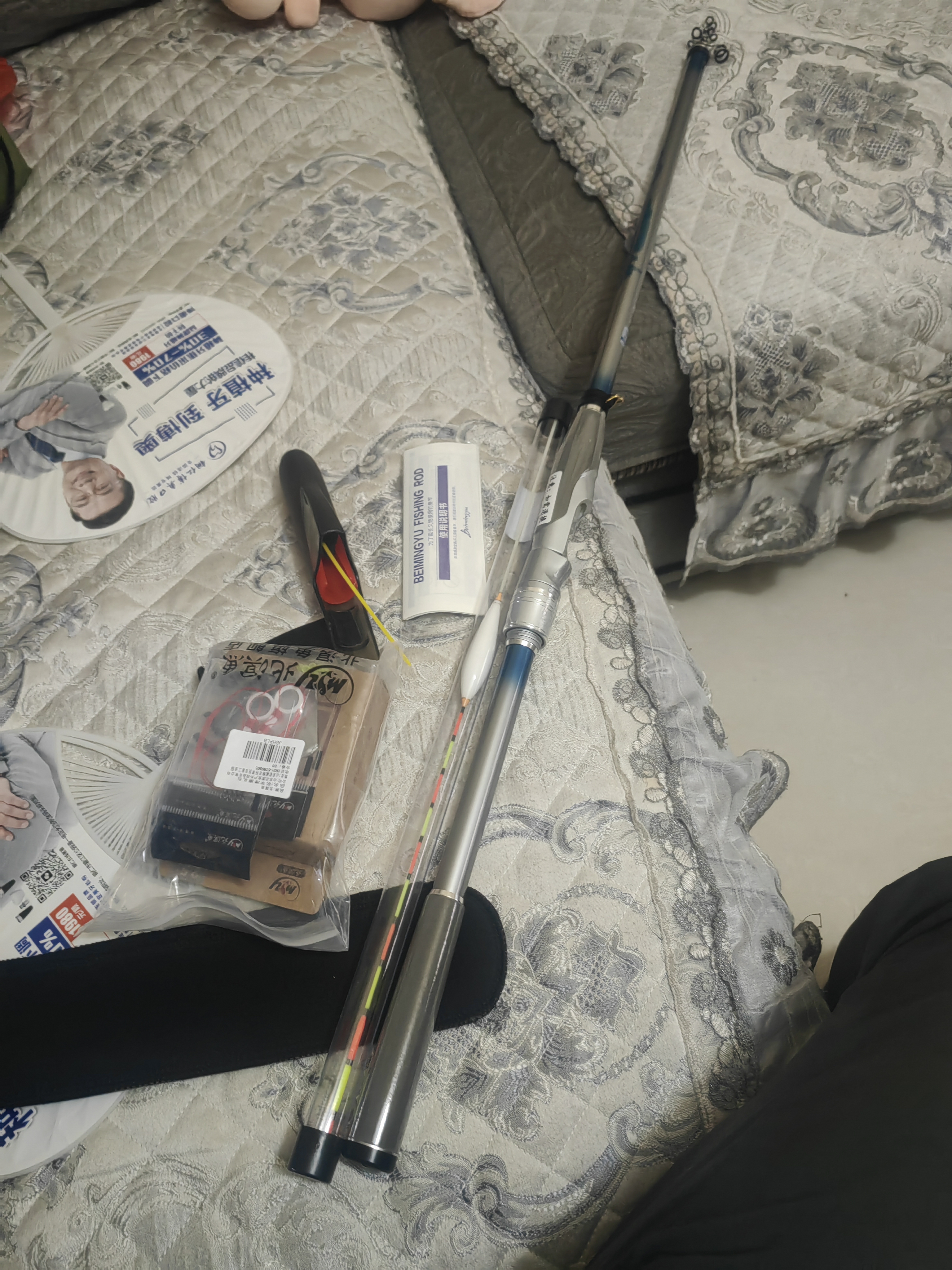 北溟鱼细雨4号短节矶竿超硬大导环远投钓竿综合滑漂竿超轻矶竿路滑竿 3.9m 4号 细雨单竿+滑漂线组 实拍图