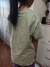 红豆居家睡衣女夏季纯棉休闲短袖短裤女士睡衣可外穿家居服绿色160/84A 实拍图
