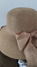 迷人微笑遮阳帽女士户外防晒帽子新品度假草帽编织大檐沙滩夏天太阳帽女 卡其 实拍图
