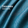 水星家纺免打孔窗帘遮光卧室全遮光布杆子全套隔音飘窗遮阳帘2.8x2.0m蓝色 实拍图
