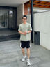 gxg.jeans男装  多色字母绣花基础凉感休闲圆领短袖T恤男 25年夏新品 白色 M (170) 实拍图
