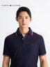 Tommy Hilfiger【撞色镶边】26春夏男女珠地棉短袖T恤/【纯色修身】POLO衫 【合身款】曜岩黑色BEG XL 实拍图