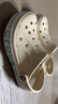 卡骆驰crocs洞洞鞋贝雅卡骆班轻便耐磨一脚蹬休闲鞋|205089 冬日白/彩色-1LI 37 /38(230mm) 实拍图