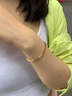 中国黄金（CHINA GOLD）黄金手链女足金首饰凤尾手链素金生日618送女朋友礼物送老婆 时尚凤尾手链 约1.7g 代写贺卡 实拍图