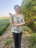 啄木鸟中老年人女装奶奶装夏季t恤50-60岁妈妈装春秋洋气套装老太太衣服 浅绿上衣+米色阔腿裤 XL 建议 90-105斤 晒单实拍图