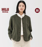 无印良品（MUJI） 女式 抓绒 开衫 外套 外衣 长袖 25年秋季新品 女装 BB2T4C5A 卡其绿 L （165/88A） 实拍图