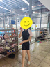 安踏（ANTA）安踏儿童泳衣新款女童连体平角学生专业训练中大童游泳衣蓝粉160 实拍图
