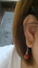 灵菲红玛瑙转运珠耳坠银耳钩女生中长款马年本命年 耳坠生日礼物证书 实拍图