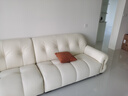冬熊棉花糖真皮沙发法式奶油风客厅小户型轻奢白色钢琴键云朵沙发 【大四人位3.1米】 生态皮【豪华版】乳胶+4CM紫罗兰 实拍图